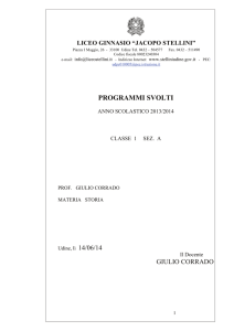programmi svolti - Liceo classico "Jacopo Stellini"