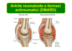 Artrite reumatoide e farmaci antireumatici (DMARD)