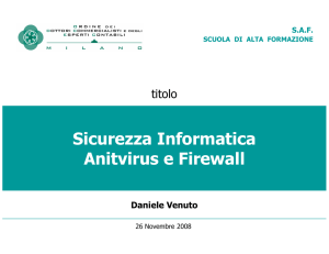 Sicurezza informatica: antivirus e Firewall