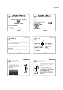 macro virus - Dipartimento di Informatica