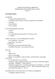 anno scolastico 2009-2010 letteratura