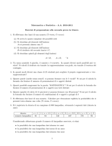 Matematica e Statistica - A.A. 2010
