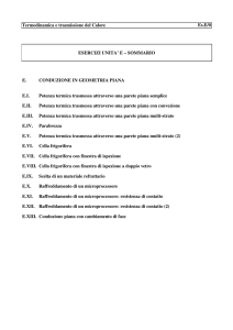 Termodinamica e trasmissione del Calore Es.E/0 ESERCIZI UNITA