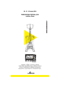 20 - 21 - 22 marzo 2014 PARIS ROCKIN