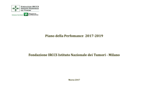 Piano delle Performance 2017-2019 - Fondazione IRCCS