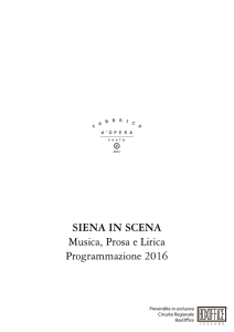 Programmazione - Terre di Siena