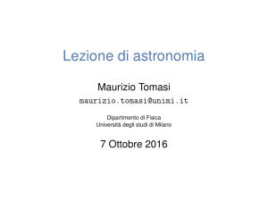 Lezione Tomasi - cosmo - Università degli Studi di Milano