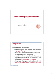 Elementi di programmazione