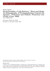 Sarah Franklin e Celia Roberts," Born and Made. An Ethnography of