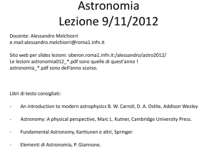 Astronomia Lezione 29/10/2012