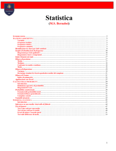 Statistica - Unicam - sezione Matematica