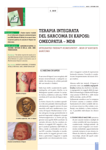 terapia integrata del sarcoma di kaposi: omeopatia – mdb