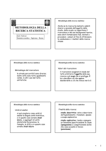 metodologia della ricerca statistica - e-learning