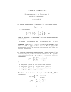 Algebra lineare - Matematica e Informatica