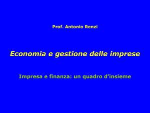 1. Impresa e finanza