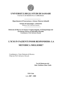 università degli studi di sassari l`icsi in pazienti poor responders