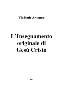 L`Insegnamento originale di Gesù Cristo - Swami