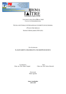 Sezione di diritto penale (XXII ciclo) Tesi di dottorato Anno