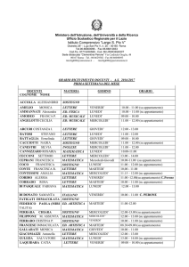 ricevimento docenti