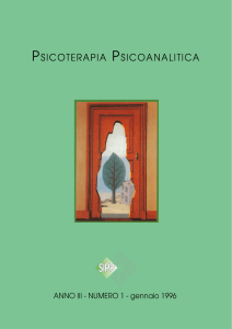 4. n. 1 gennaio 1996 - Società Italiana di Psicoterapia Psicoanalitica