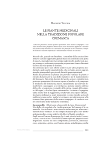 le piante medicinali nella tradizione popolare cremasca