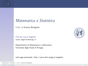 Matematica e Statistica