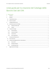 Linee guida per la creazione del Catalogo delle Banche Dati del CRA