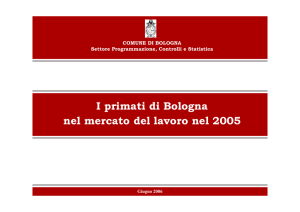 I primati di Bologna nel mercato del lavoro nel 2005
