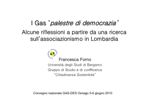 Francesca Forno - I Gas `palestre di democrazia`