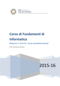 Corso di Fondamenti di Informatica