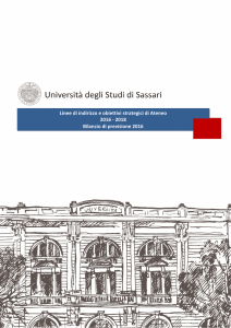 Bilancio di previsione 2016 - Università degli Studi di Sassari