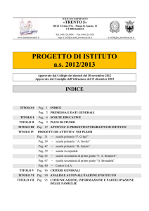 PROGETTO DI ISTITUTO as 2012/2013