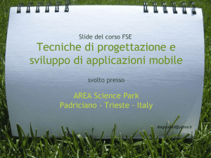 Tecniche di progettazione e sviluppo di applicazioni mobile