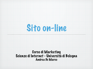 promozione del sito on-line - Corso di CRM di Andrea De Marco
