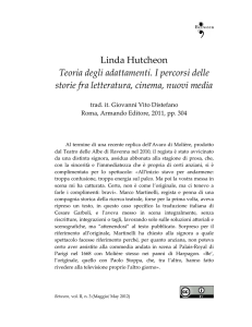 Linda Hutcheon Teoria degli adattamenti. I percorsi delle storie fra
