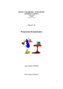 Programma di matematica