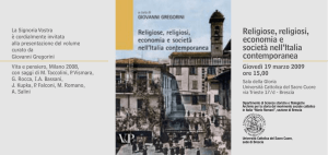 Religiose, religiosi, economia e società nell`Italia contemporanea