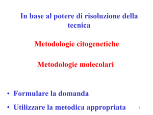 Metodiche molecolari di ricerca e di analisi delle mutazioni geniche