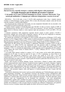 In Emilia Romagna più di 460mila gli stranieri residenti