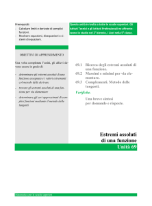 Estremi assoluti di una funzione - Matematica gratuita per le scuole