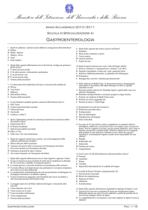 Gastroenterologia - Scuole di Specializzazione in Medicina