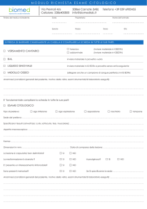 Modulo di richiesta esame citologico: scarica PDF
