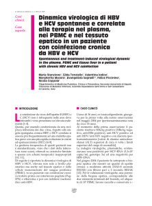 Dinamica virologica di HBV e HCV spontanea e correlata