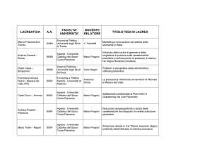 laureato/a aa facolta` universita` docente relatore titolo tesi di laurea