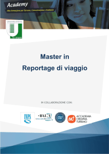 Master in Reportage di viaggio - Formazione