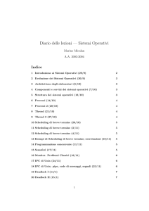 Diario delle lezioni — Sistemi Operativi