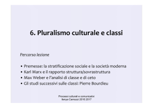 6. Pluralismo culturale e classi