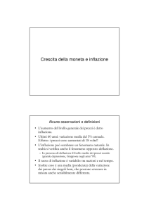 Crescita della moneta e inflazione