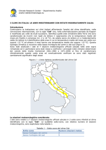 I climi in Italia - Studiamo il clima per verificare e monitorare il global