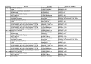 CLASSE MATERIA DOCENTE UDIENZA